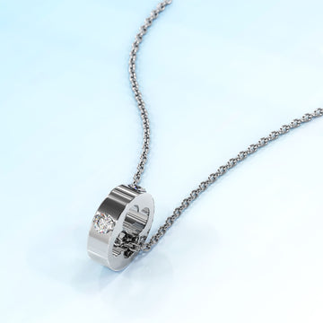 Ring Pendant Necklace Embellished With SWAROVSKI® Crystals