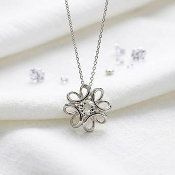 Krystal Couture Daffodil Hologram Short Necklace Embellished with SWAROVSKI® Crystals