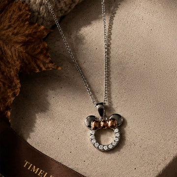 Krystal Couture Minnie Mouse Necklace Embellished with Swarovski® Crystals