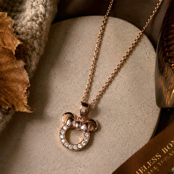 Krystal Couture Minnie Mouse Necklace Embellished with Swarovski® Crystals