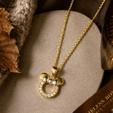 Krystal Couture Minnie Mouse Necklace Embellished with SWAROVSKI® Crystals
