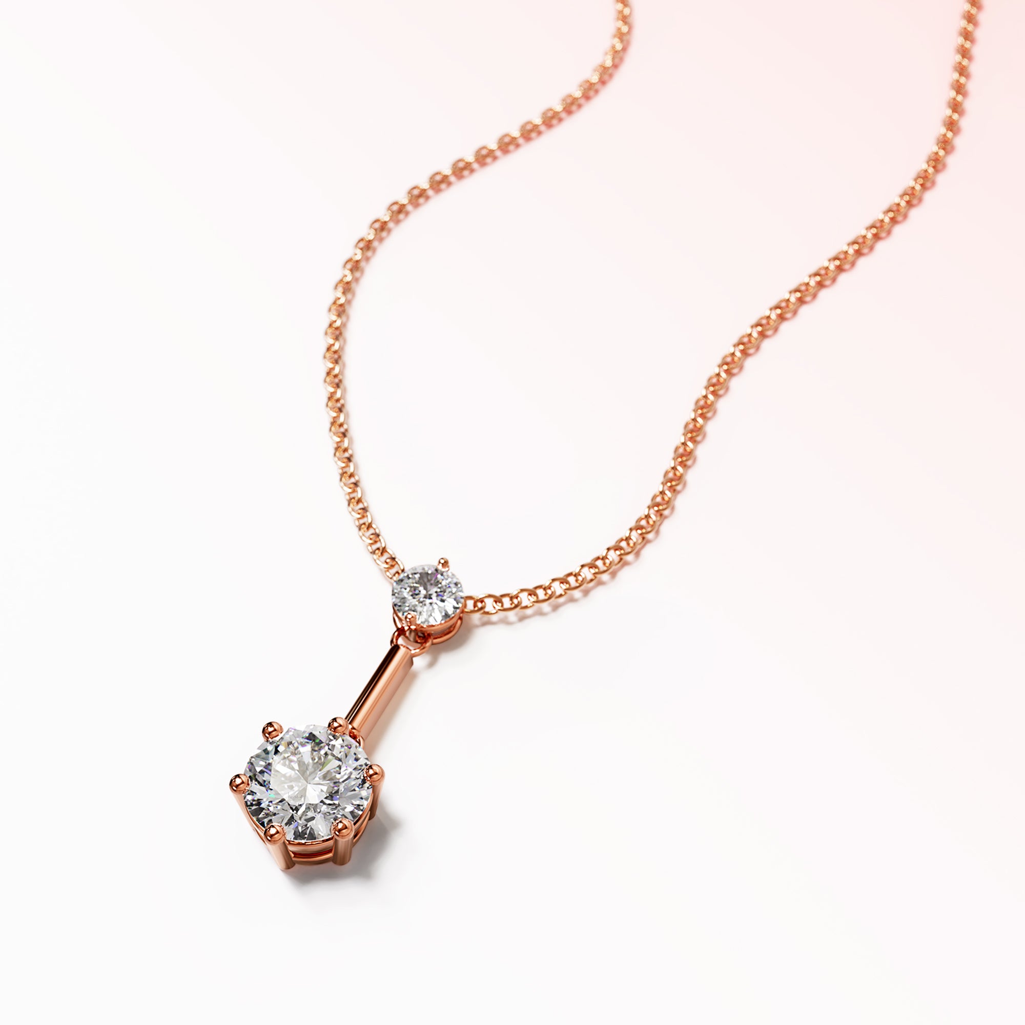 Divine Crystal Long Pendant Necklace in Rose Gold Embellished with Crystals from SWAROVSKI®