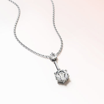 Divine Crystal Long Pendant Necklace in White Gold Embellished with Crystals from SWAROVSKI®