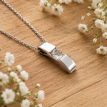 Krystal Couture Shine Bright Pendant Necklace in White Gold Embellished with SWAROVSKI® Crystals