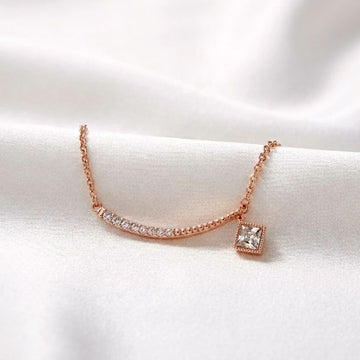 Krystal Couture Sparkling Pendant Necklace in Rose Gold Embellished with Swarovski® Crystals