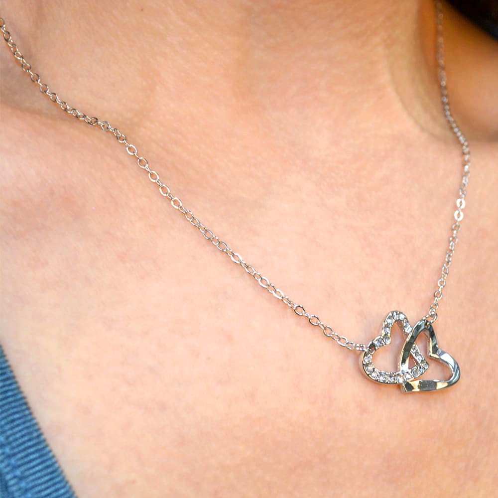 Hearts Entwined Pendant Necklace Embellished With SWAROVSKI® Crystals
