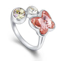 Spring Butterfly Ring Embellished With SWAROVSKI® Crystals - 1
