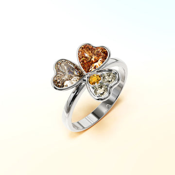 Krystal Couture Clover Lover Topaz Ring Embellished with Swarovski® Crystals