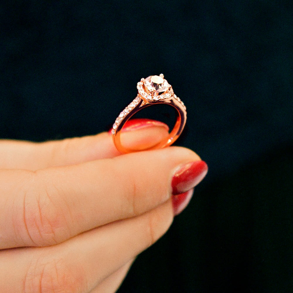 Krystal Couture Engagement Ring Embellished with Swarovski® Crystals