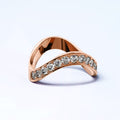 Contortion Ring Embellished With SWAROVSKI¬Æ Crystals Rose Gold