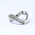 Contortion Ring Embellished With SWAROVSKI¬Æ Crystals White Gold