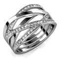 Beatrice Criss Cross Ring Embellished With SWAROVSKI¬Æ Crystals