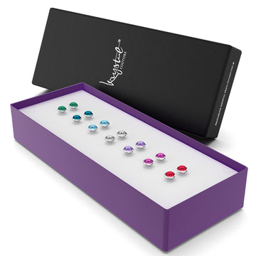Boxed 7 Days Earrings Set Embellished with SWAROVSKI® crystals