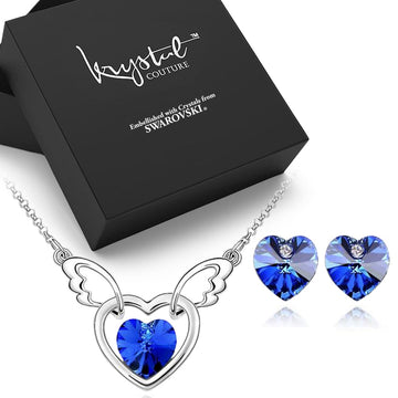 Boxed In The Arms Of The Angel Set Colbalt Blue Embellished with SWAROVSKI® crystals