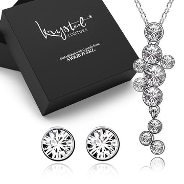 Boxed Journey Necklace and Earrings Set Embellished with SWAROVSKI® Crystals