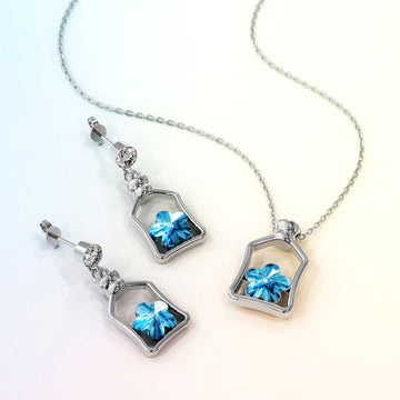 Boxed Cutie Star Necklace And Earrings Set Embellished with SWAROVSKI® crystals