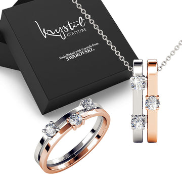 Boxed My Crystal Story Necklace And Ring Set Embellished with SWAROVSKI® Crystals