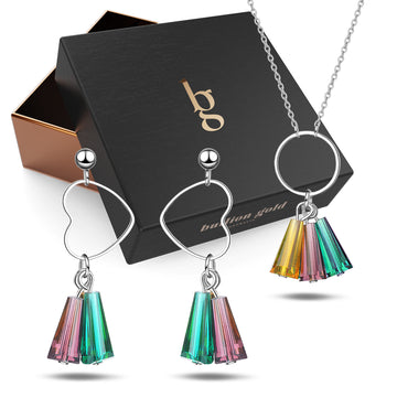 Boxed Trio Banjera Necklace and Earrings Set