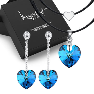Boxed Love Bermuda Necklace and Earrings Set with SWAROVSKI® Crystals