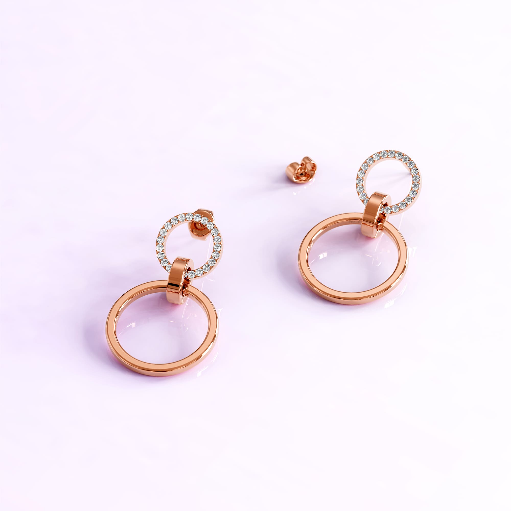 Orbit of Radiance Earrings Embellished with SWAROVSKI® Crystal in Rose Gold