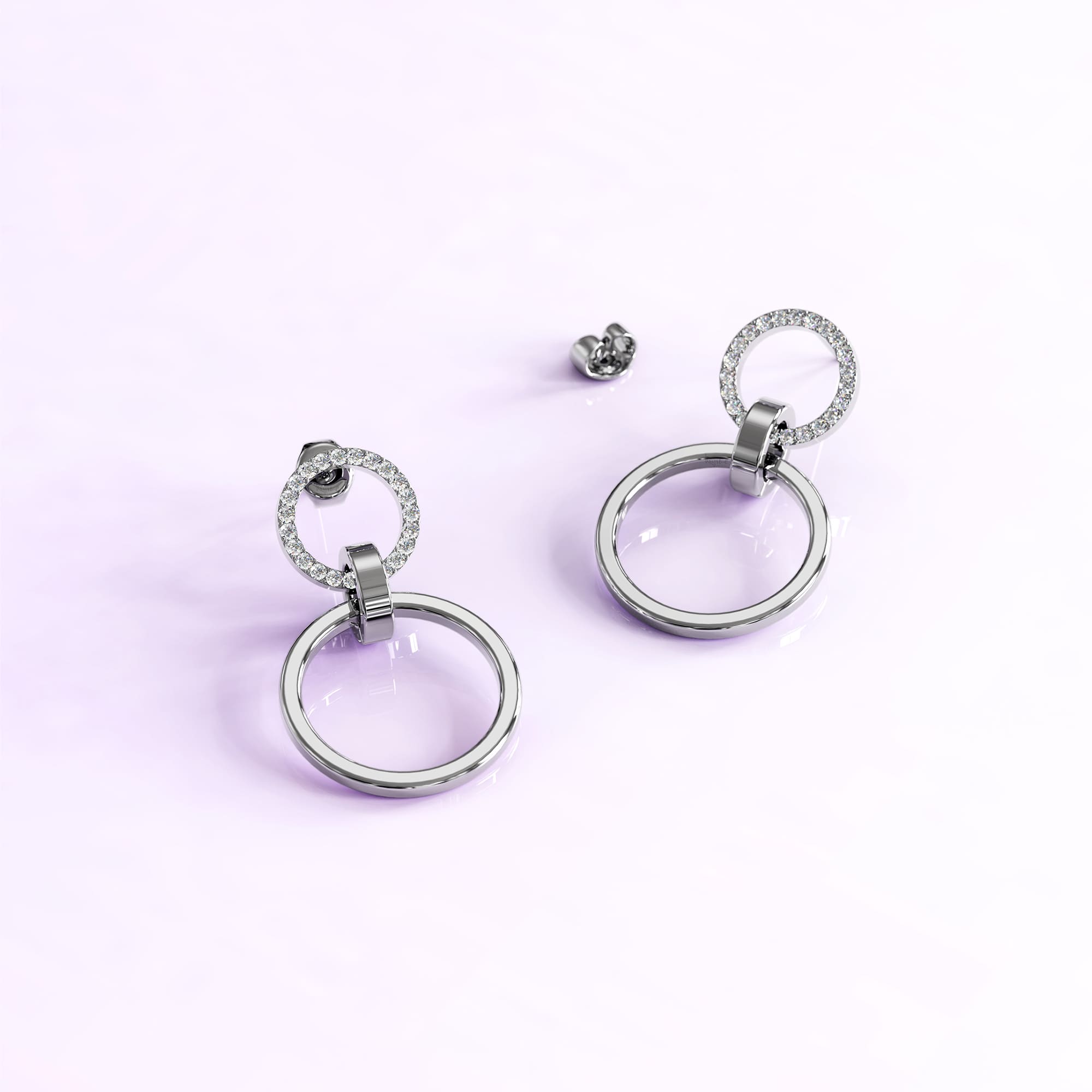 Orbit of Radiance Earrings Embellished with SWAROVSKI® Crystal in White Gold