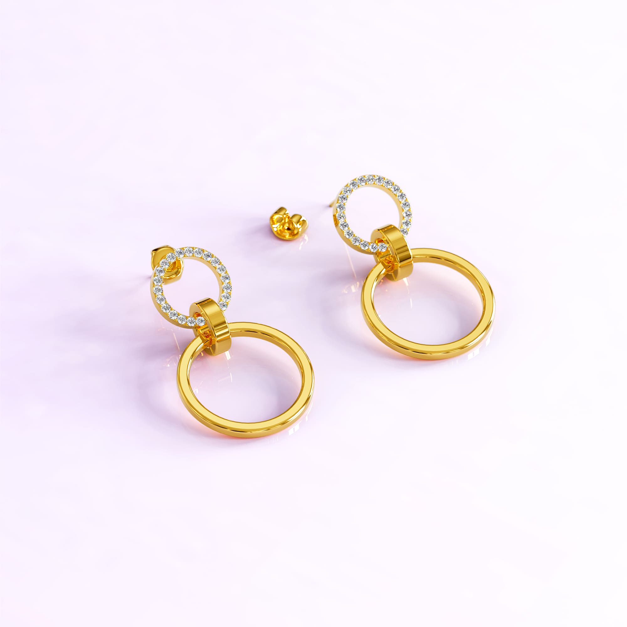 Orbit of Radiance Earrings Embellished with SWAROVSKI® Crystal in Gold