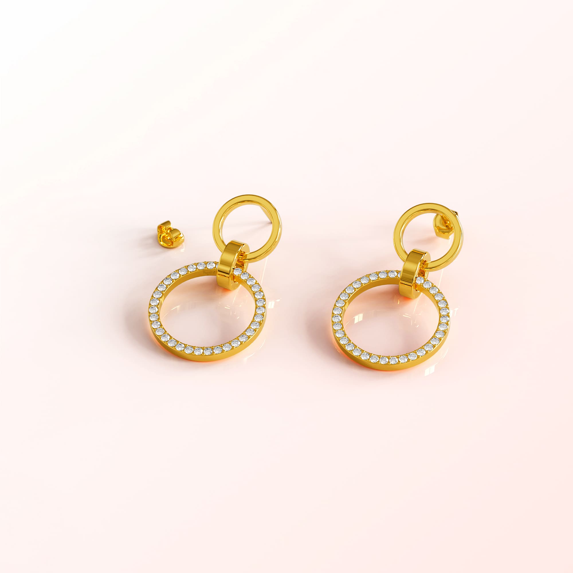 Orbit of Elegance Earrings Embellished with SWAROVSKI® Crystal in Gold