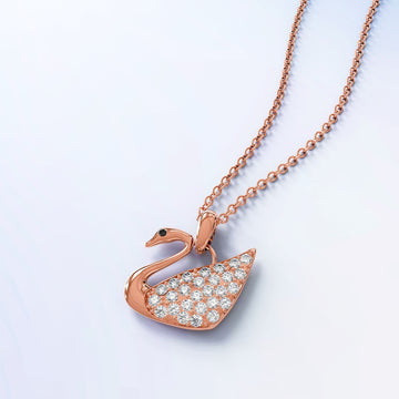 Krystal Swan Necklace Embellished With SWAROVSKI® Crystals