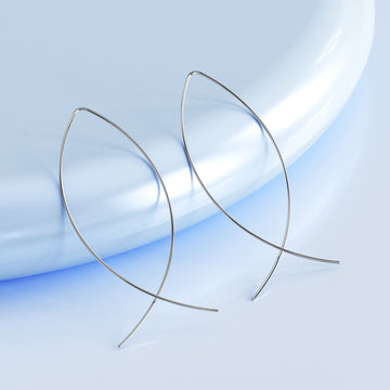 Fish Curved Threader Earrings