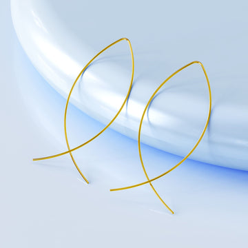 Fish Curved Threader Earrings
