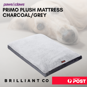 Paws & Claws PRIMO PLUSH MATTRESS - CHARCOAL/GREY
