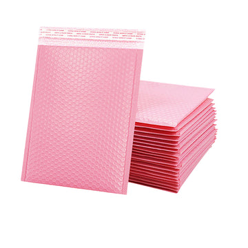 100PC Bubble Mailers Self Seal Padded Envelopes Lined Poly Mailer - Pink 23x32cm