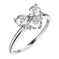 Lovestruck Cupid Diamond Ring Encased in 18k White Gold