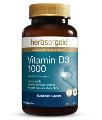 Herbs of Gold Vitamin D3 1000IU Capsules