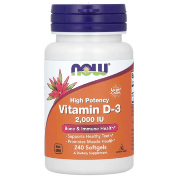 Now Vitamin D-3 2000IU 240 Capsules