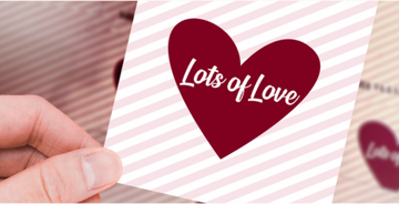 "Lots of Love" message card