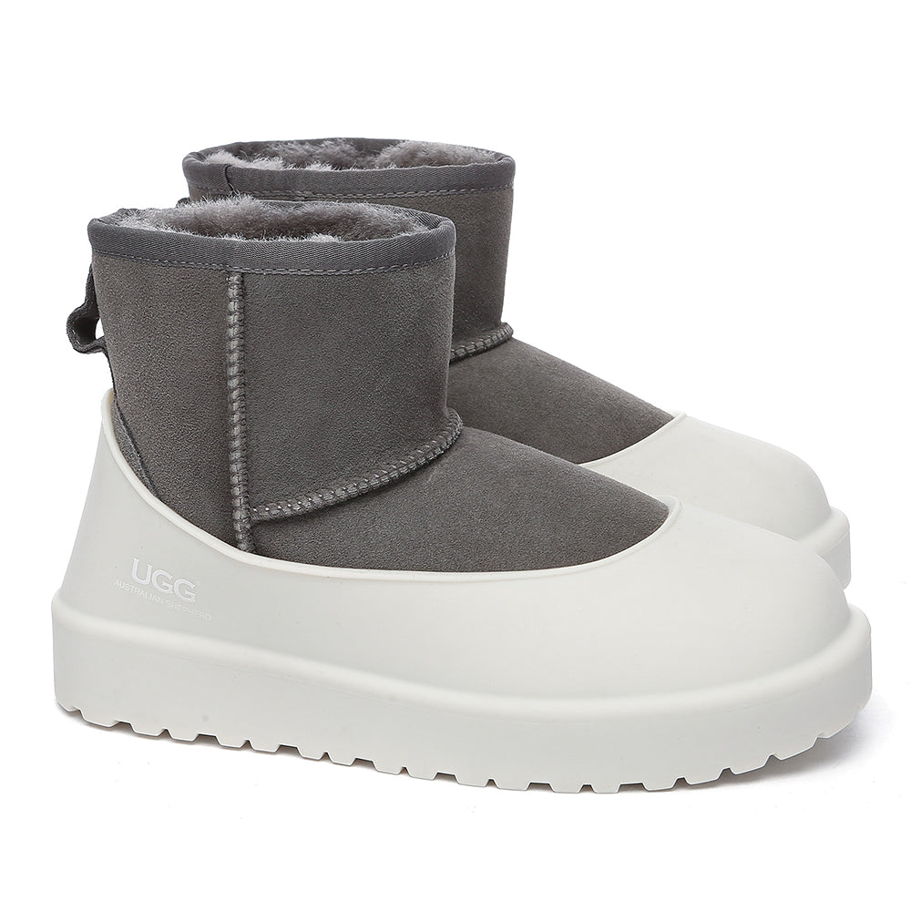 UGG AUSTRALIAN SHEPHERD グレー 防水 AUSTRALIAN SHEPHERD® UGG Boots Women Men Sheepskin Wool Mini Water