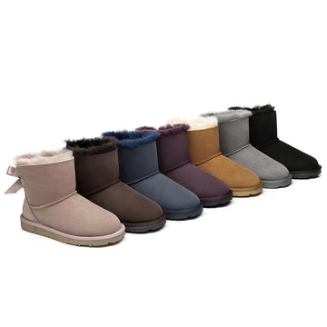 EVERAU® Women Mini Back Single Bow Boots #EA3005
