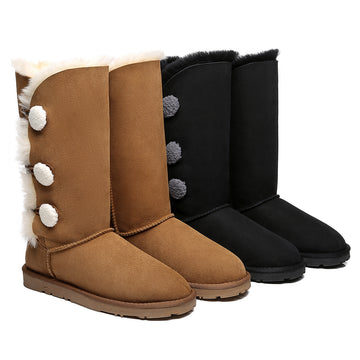 EVERAU® UGG Tall Triple Button Boots Espina #EA3061