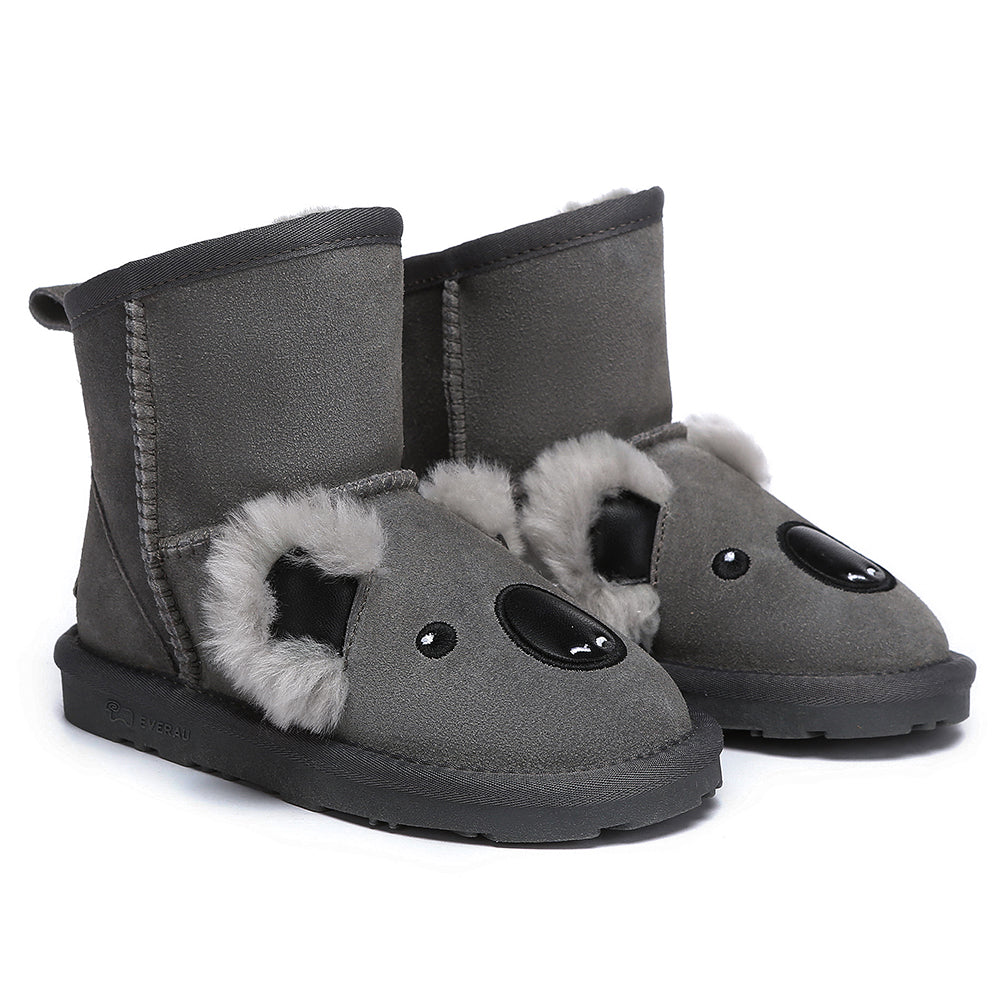 EVERAU® Kid Sheepskin Boots Koala Kids Plus #EA3105K