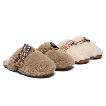 AUSTRALIAN SHEPHERD® UGG Slippers Women Sheepskin Wool Bow Cecil