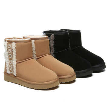 AUSTRALIAN SHEPHERD® UGG Boots Sheepskin Wool Shearling Lined Ankle Mini Darby