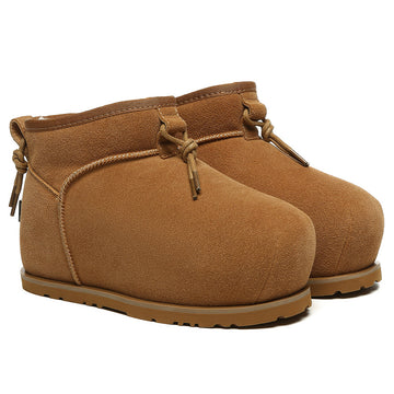 UGG EVERAU® Boots Women Sheepskin Wool Mini Ankle Euro Loaf Palmer