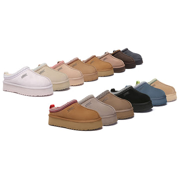 AUSTRALIAN SHEPHERD® UGG Slippers Sheepskin Wool Ankle Platform Tazzy Tay