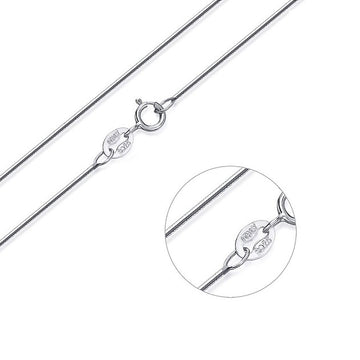 Made in Italy Solid 925 Sterling Silver Snake Chain 45cm