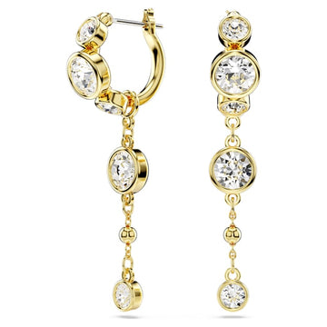 Swarovski® Imber drop earrings Round cut, White, Mixed metal finish