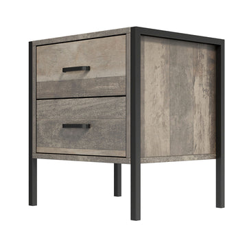 Milano Decor Bedside Table Palm Beach Drawers Nightstand Unit Cabinet Storage