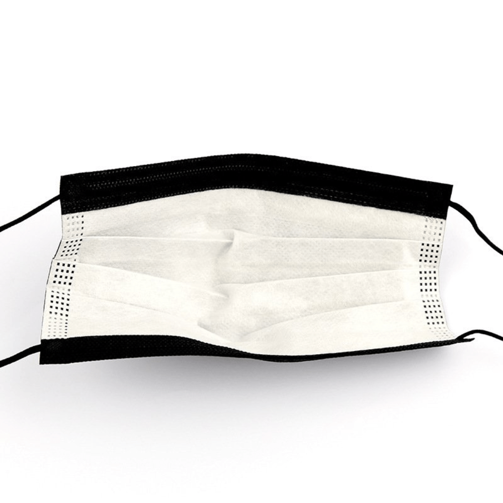 50Pk 3 Layer Protective Disposable Single Packing Face Masks Black