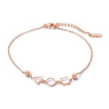 Geometric Styled Summer Ankle Chain Rose Gold Layered Anklet - Brilliant Co