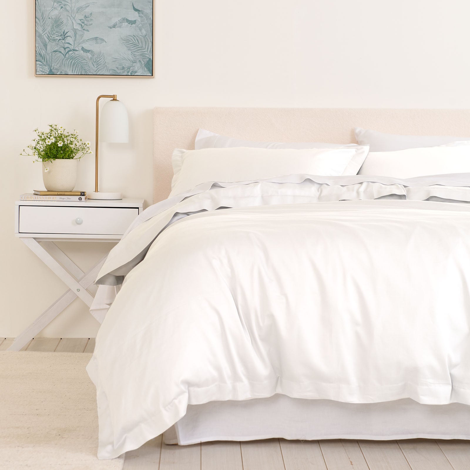 Balmain 1000 Thread Count Hotel Grade Bamboo Cotton Quilt Cover Pillowcases Set